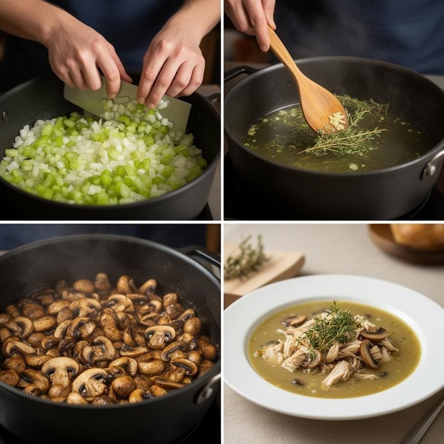 Rotisserie Chicken and Mushroom Soup: A Comforting Classic 8 Steps