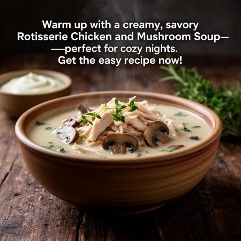 Easy Rotisserie Chicken and Mushroom Soup recipe