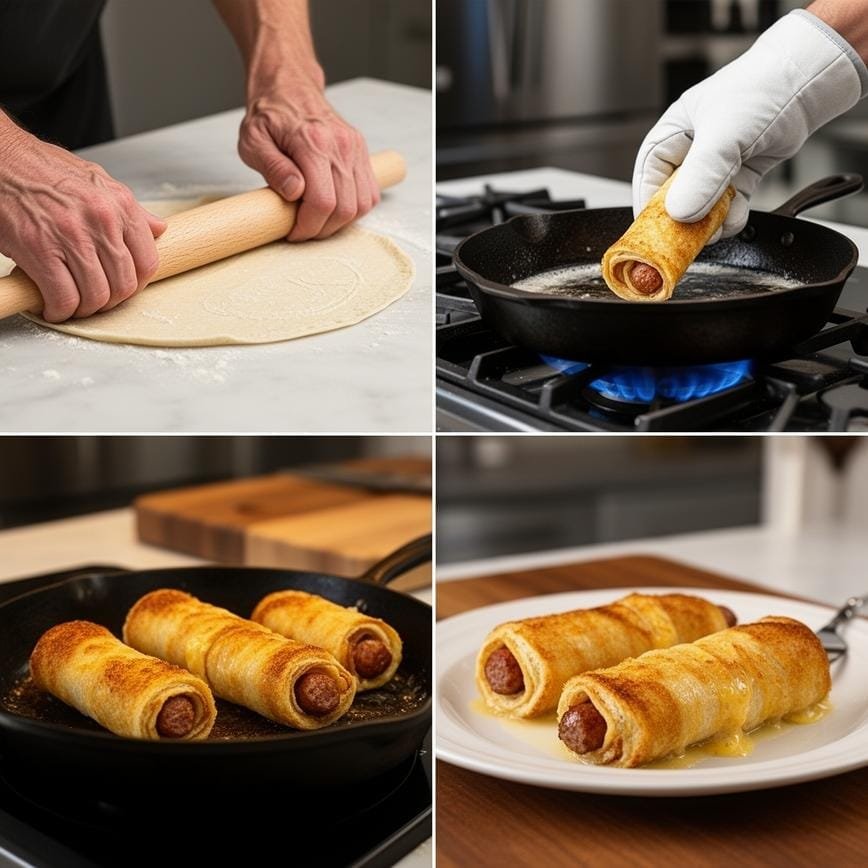 Sausage French Toast Roll-Ups: Quick Breakfast Delight 8 Steps
