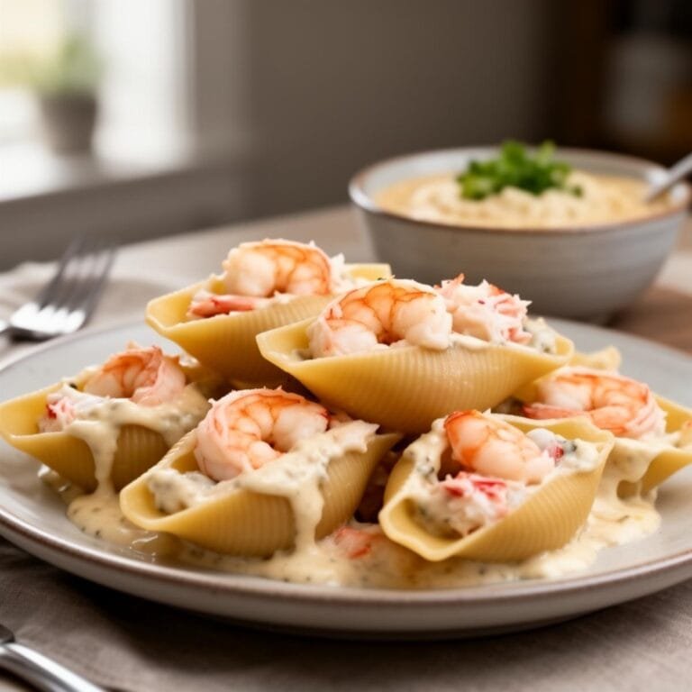 Easy Seafood Stuffed Shells with Shrimp and Crab recipe