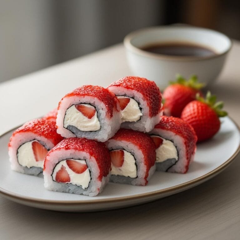 Easy Strawberry Sushi Rolls recipe