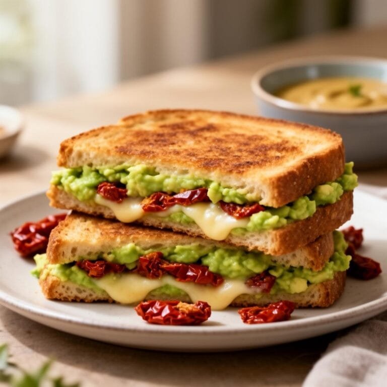 Easy Sun dried tomato avocado grilled cheese recipe