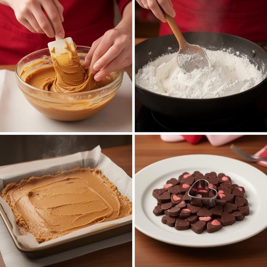 Valentine’s Chocolate Peanut Butter Heart: Best Reese’s Cups 8 Steps