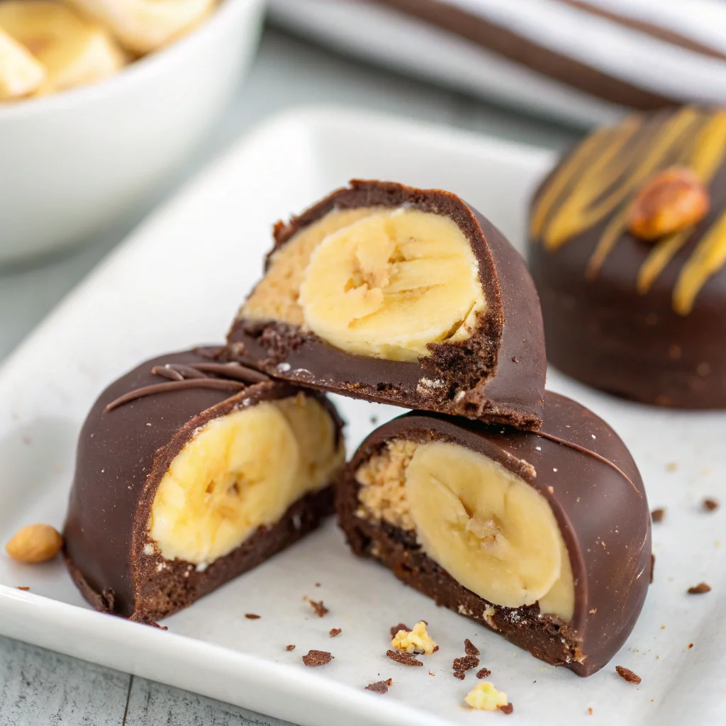 Frozen Choco Peanut Butter Banana Bites: Easy Protein Bites 9 extra close up view of make irresistible frozen ch 1
