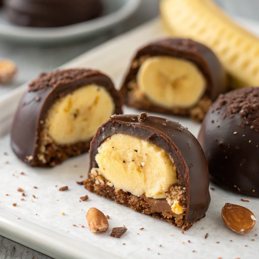 Frozen Choco Peanut Butter Banana Bites: Easy Protein Bites 7 extra close up view of make irresistible frozen ch