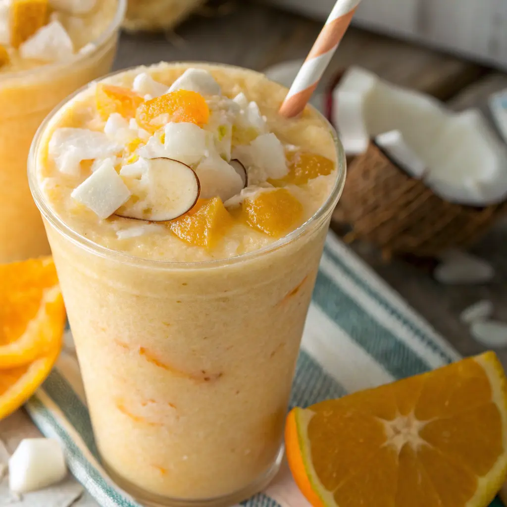 Refreshing Coconut Orange Glow: Easy Creamy Dessert 11 Easy Refreshing Coconut Orange Glow recipe
