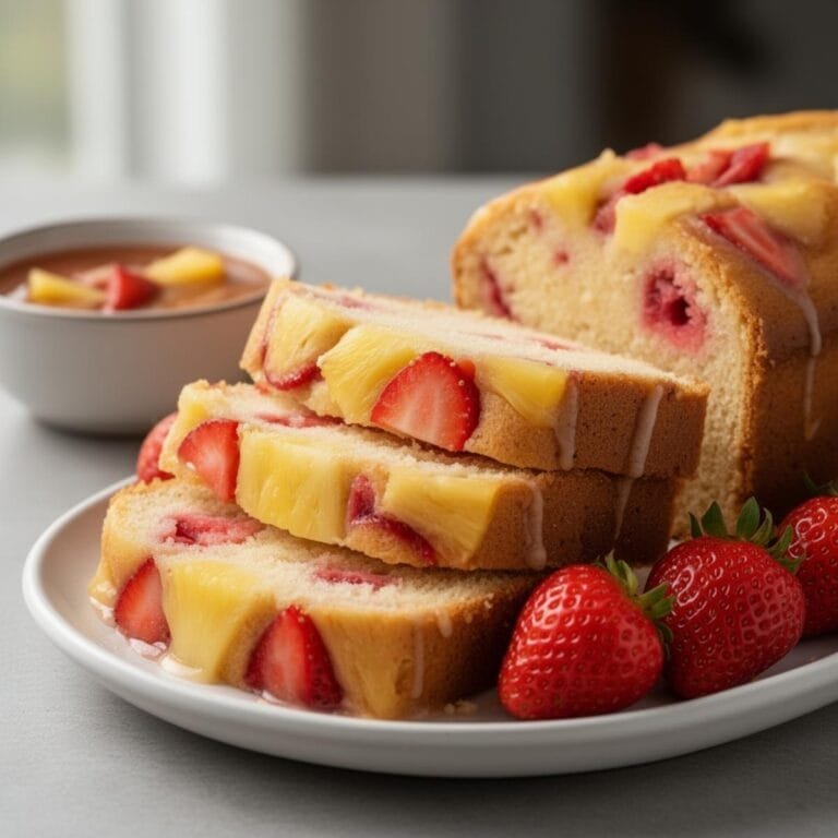 Easy strawberry pineapple pound cake recipe