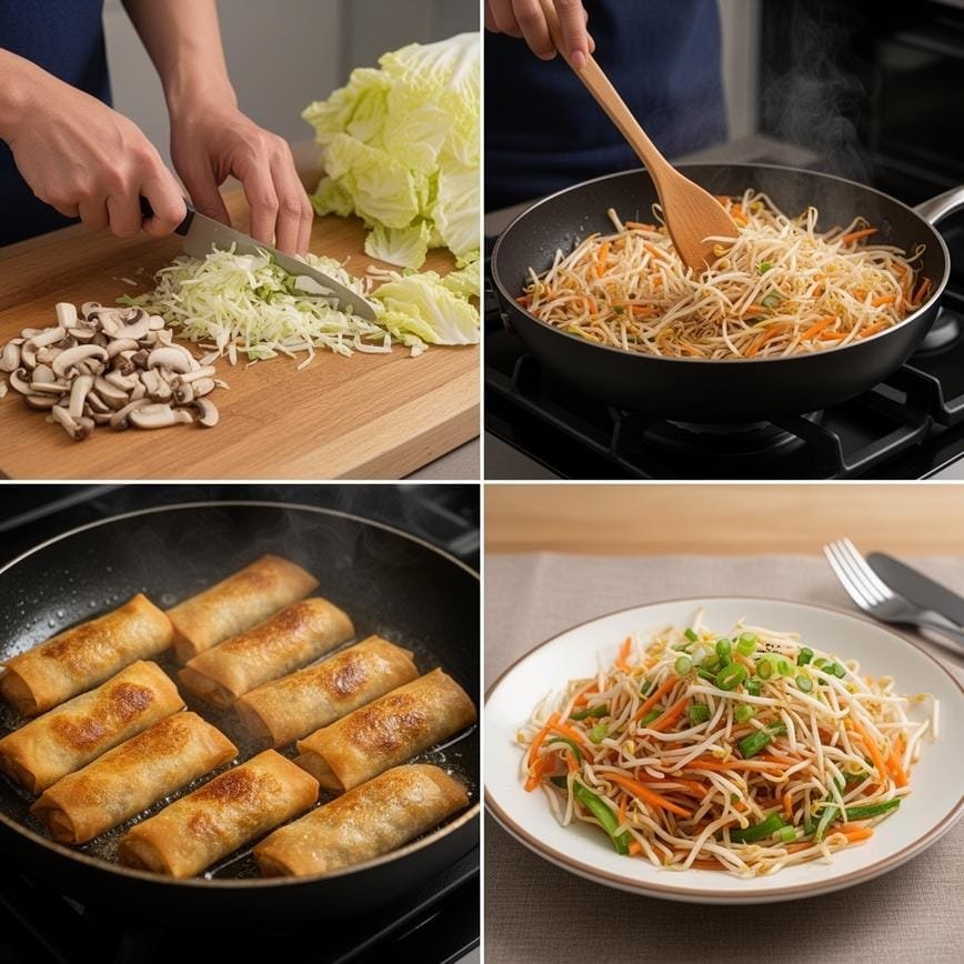 Crispy Air Fryer Spring Rolls Recipe – Quick & Easy Appetizer 8 Steps