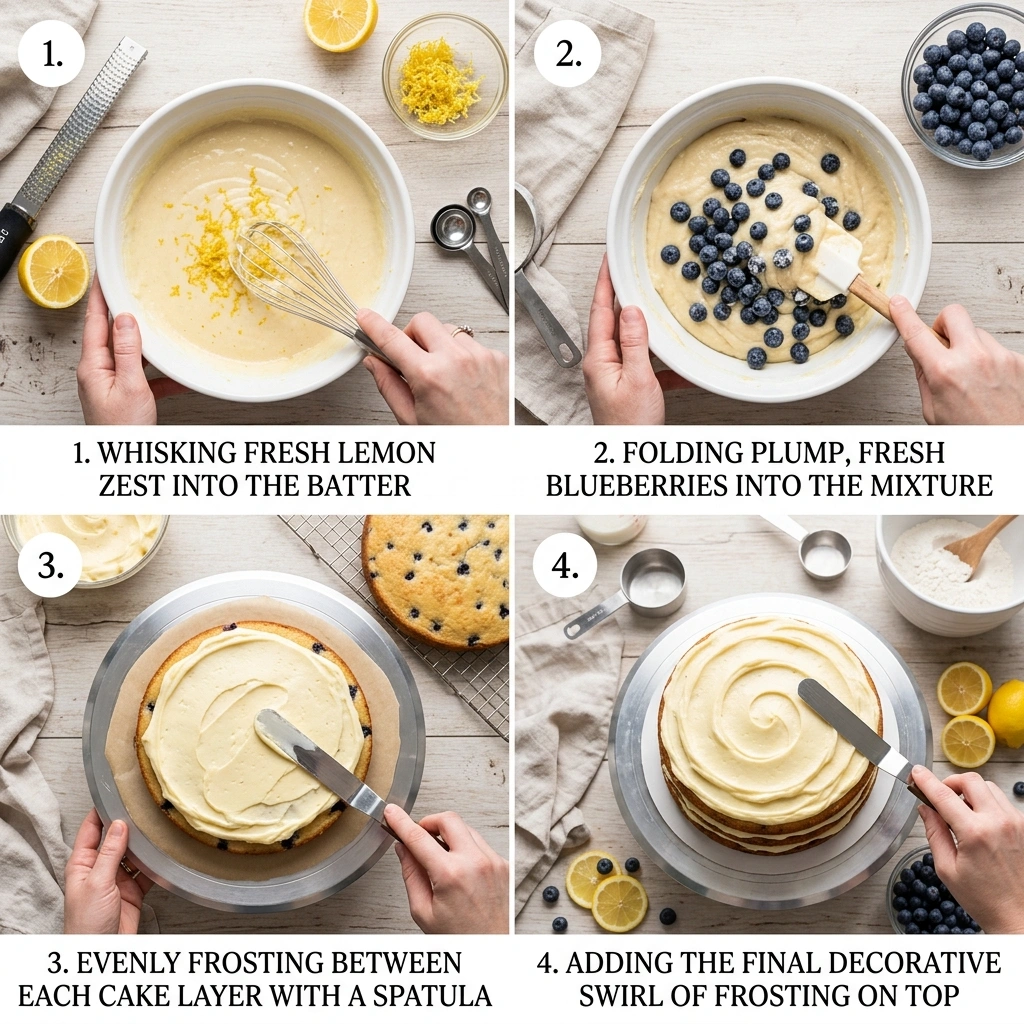 Lemon Blueberry Layer Cake Recipe: Easy Steps 12 Lemon Blueberry Layer Cake Recipe