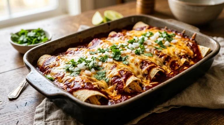 Cheese Enchiladas with Homemade Red Sauce