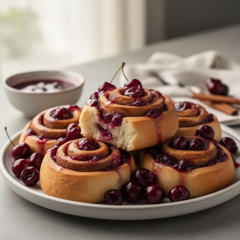 Easy Cherry Cinnamon Rolls with Homemade Filling recipe