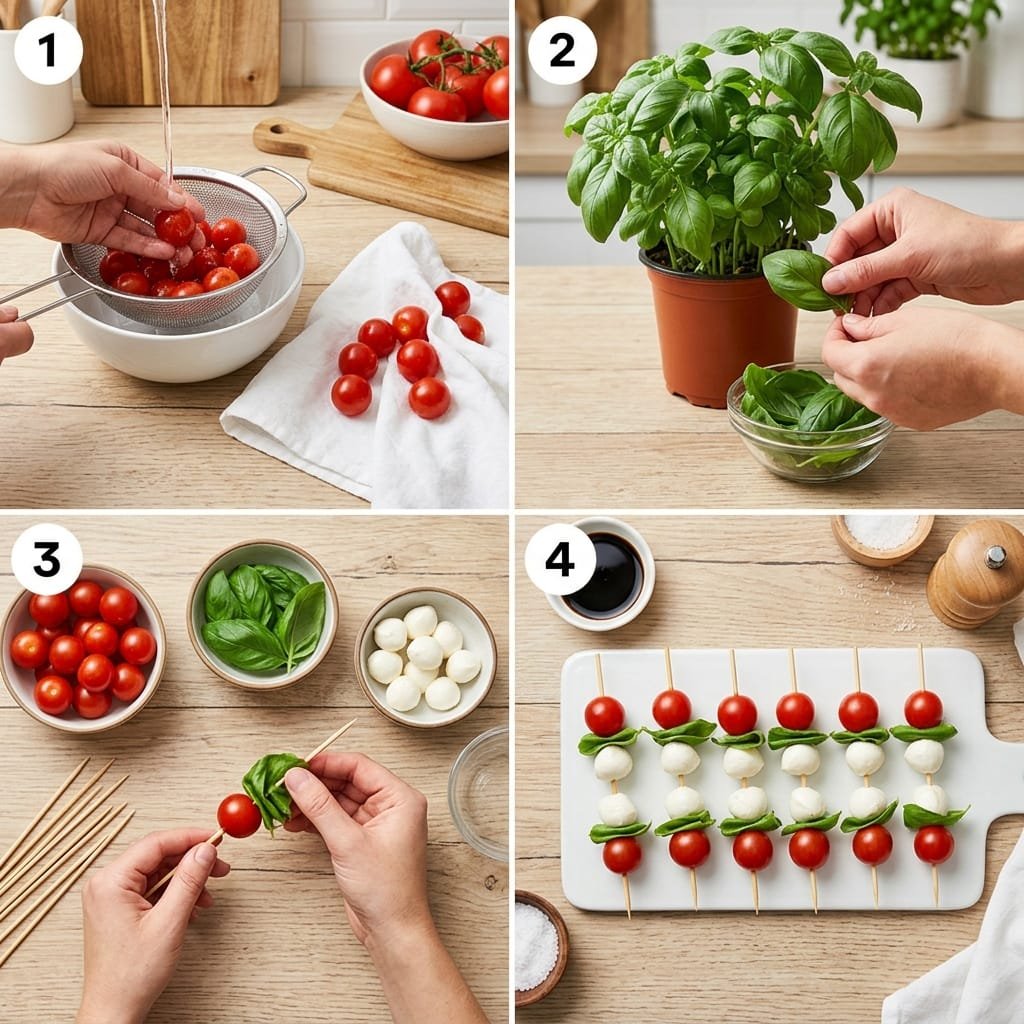 Effortless Caprese Skewers Appetizers Recipe: A Fresh & Elegant Bite 12 Caprese Skewers