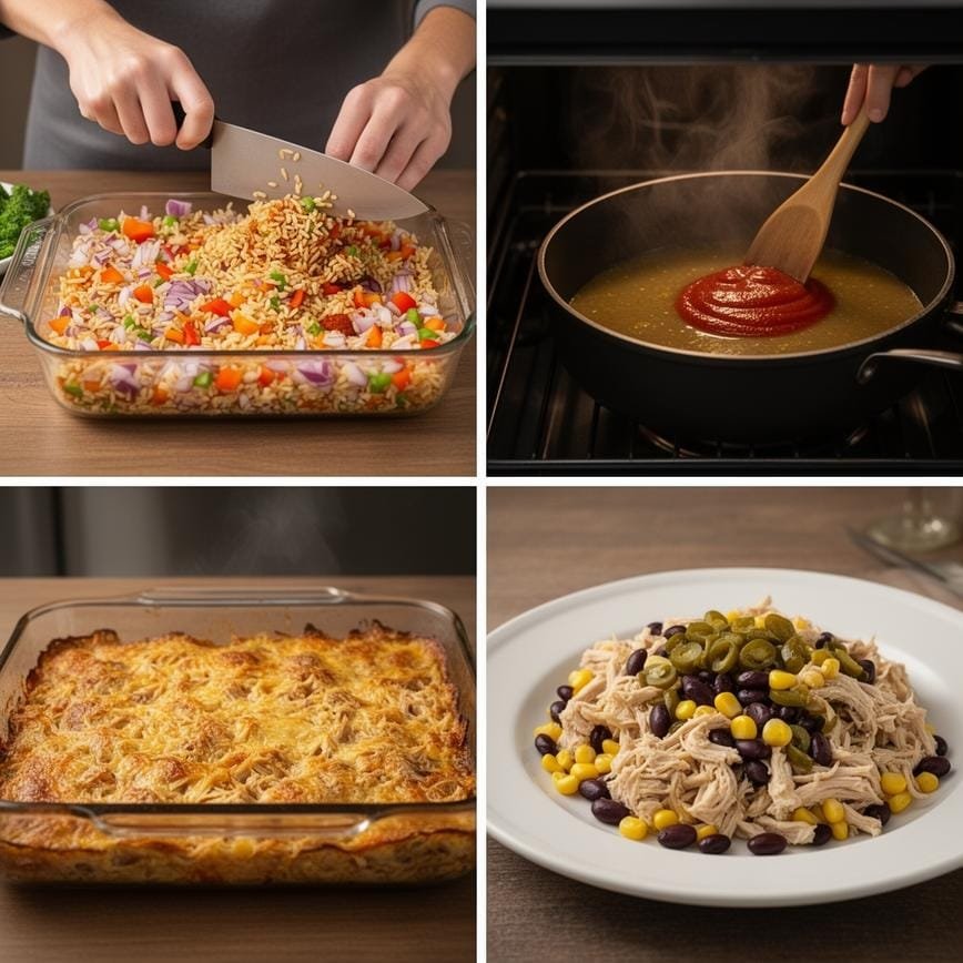 Chicken Burrito Casserole: Best Protein Burrito Casserole 8 Steps