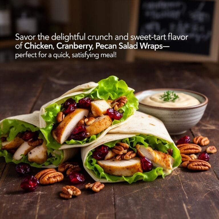 Easy Chicken, Cranberry, Pecan Salad Wraps recipe