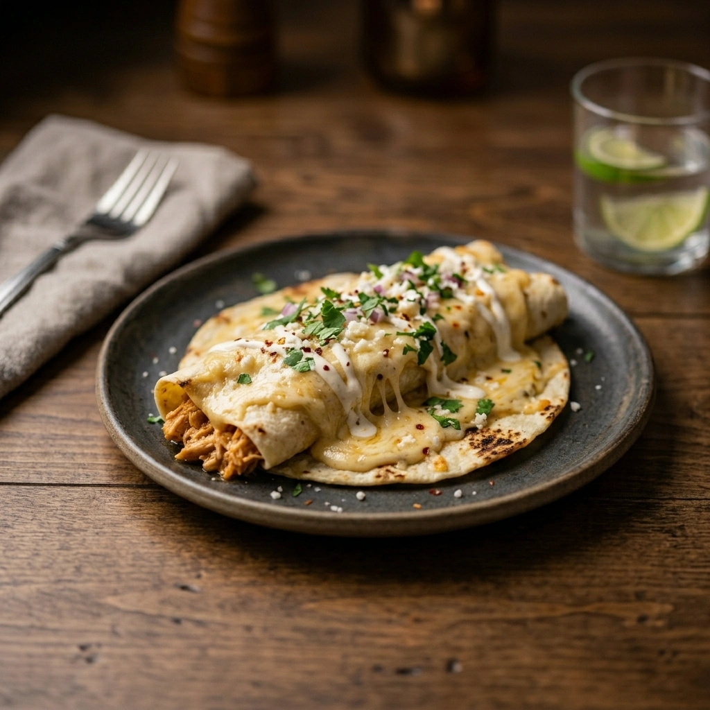 30 Minutes Creamy Queso Chicken Enchiladas: Quick & Easy Dinner 11 Creamy Queso Chicken Enchiladas
