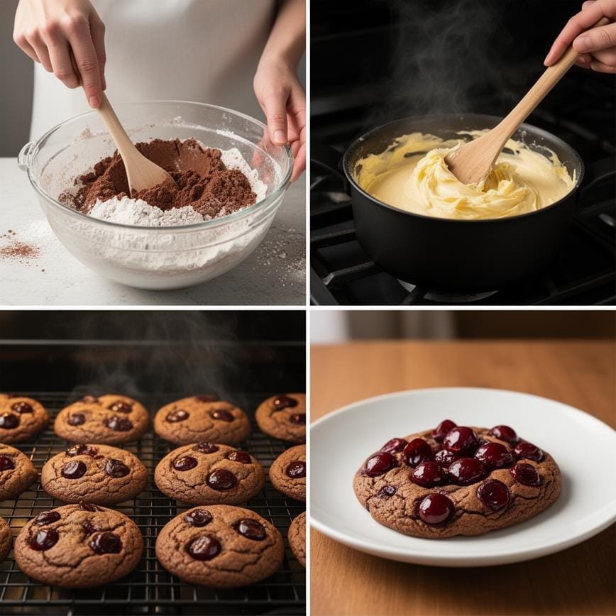 Chocolate Cherry Cookies: Best Holiday Cookie 8 Steps