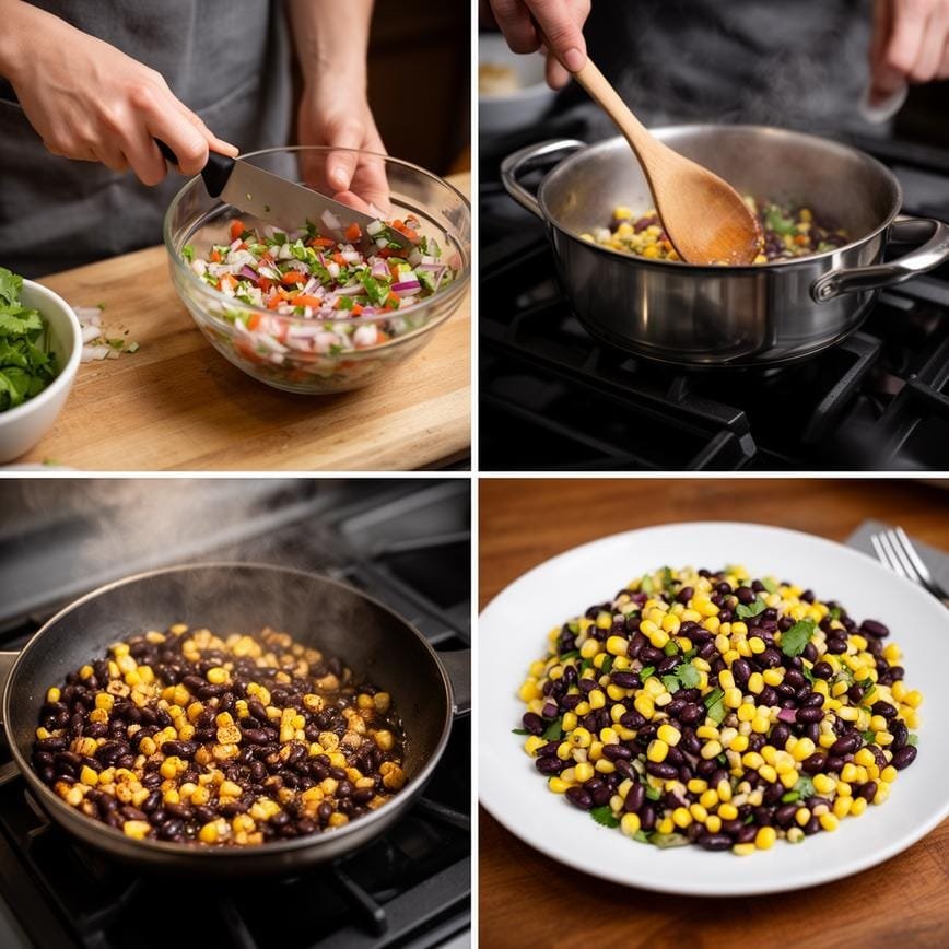 Corn and Black Bean Salad: A Summer Table Staple 8 Steps
