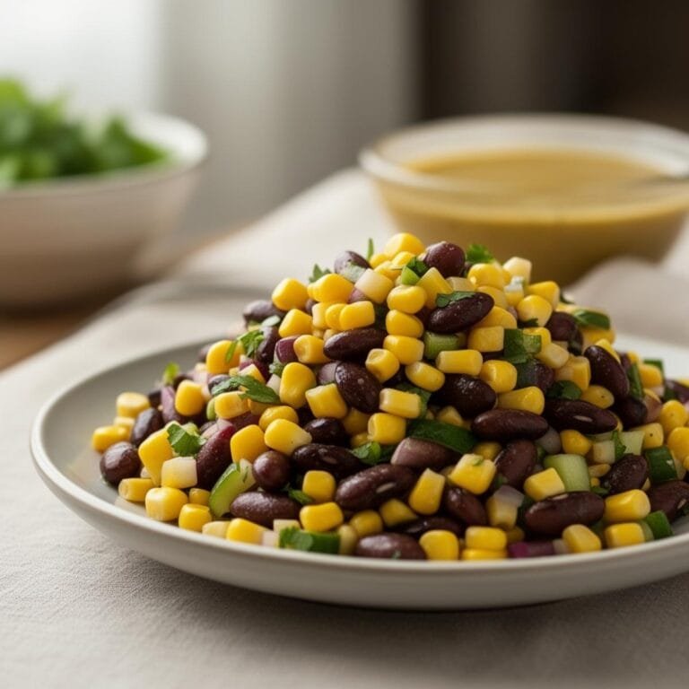 Easy Corn and Black Bean Salad with Mexican Vinaigrette recipe