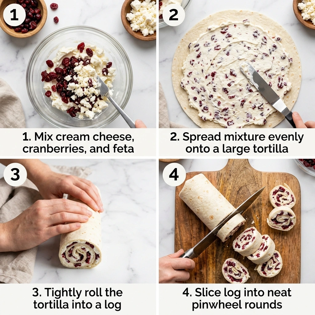 Cranberry Feta Pinwheels