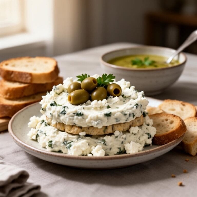 Easy Creamy Feta & Green Olive Spread recipe