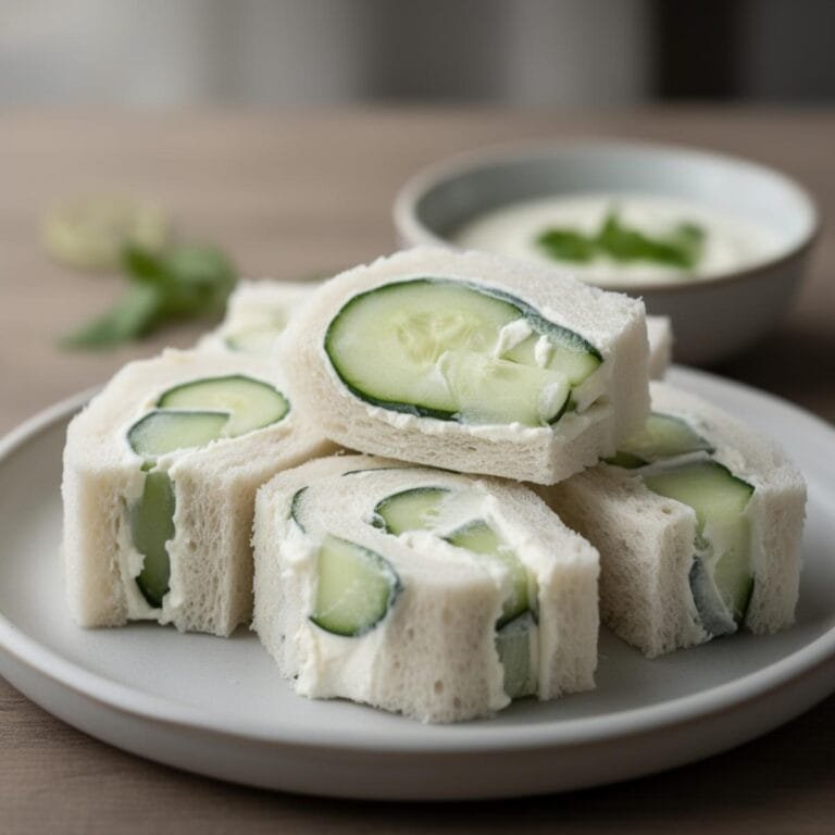 Easy Cucumber and Cream Cheese Sandwich Rolls recipe