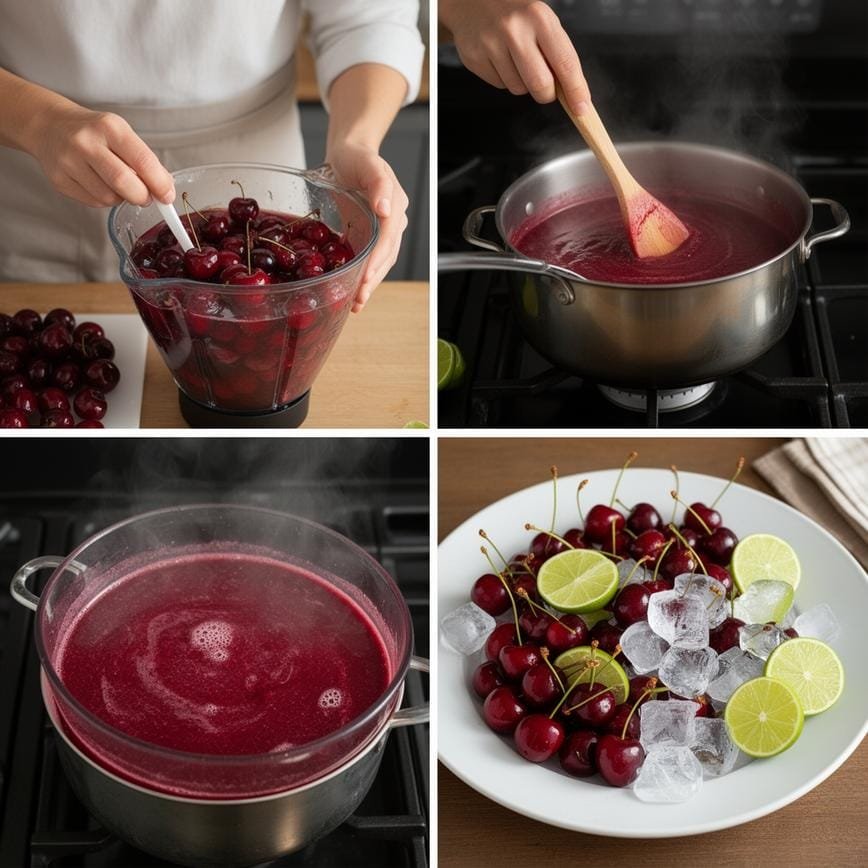 Fresh Cherry Limeade Recipe: Kid-Friendly Drink 8 Steps