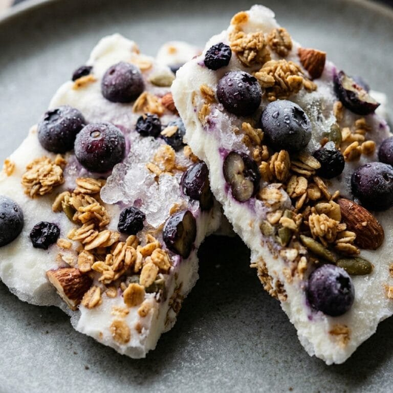 Frozen Blueberry Yogurt Bark