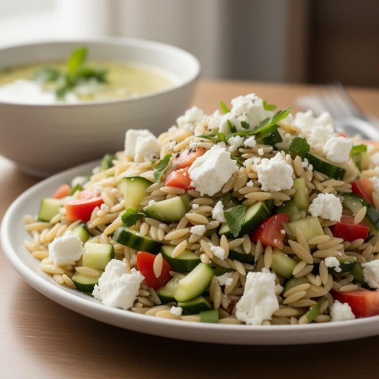 Easy Greek Orzo Pasta Salad recipe