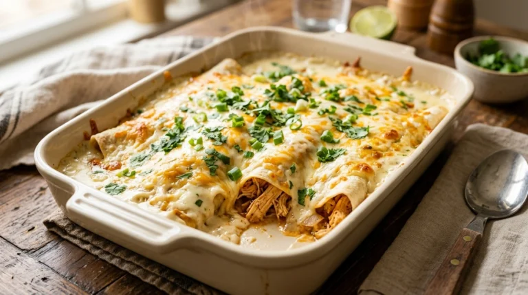 Creamy Queso Chicken Enchiladas