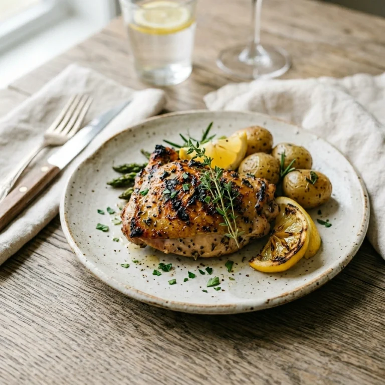 Lemon Garlic Grilled Chicken Thighs