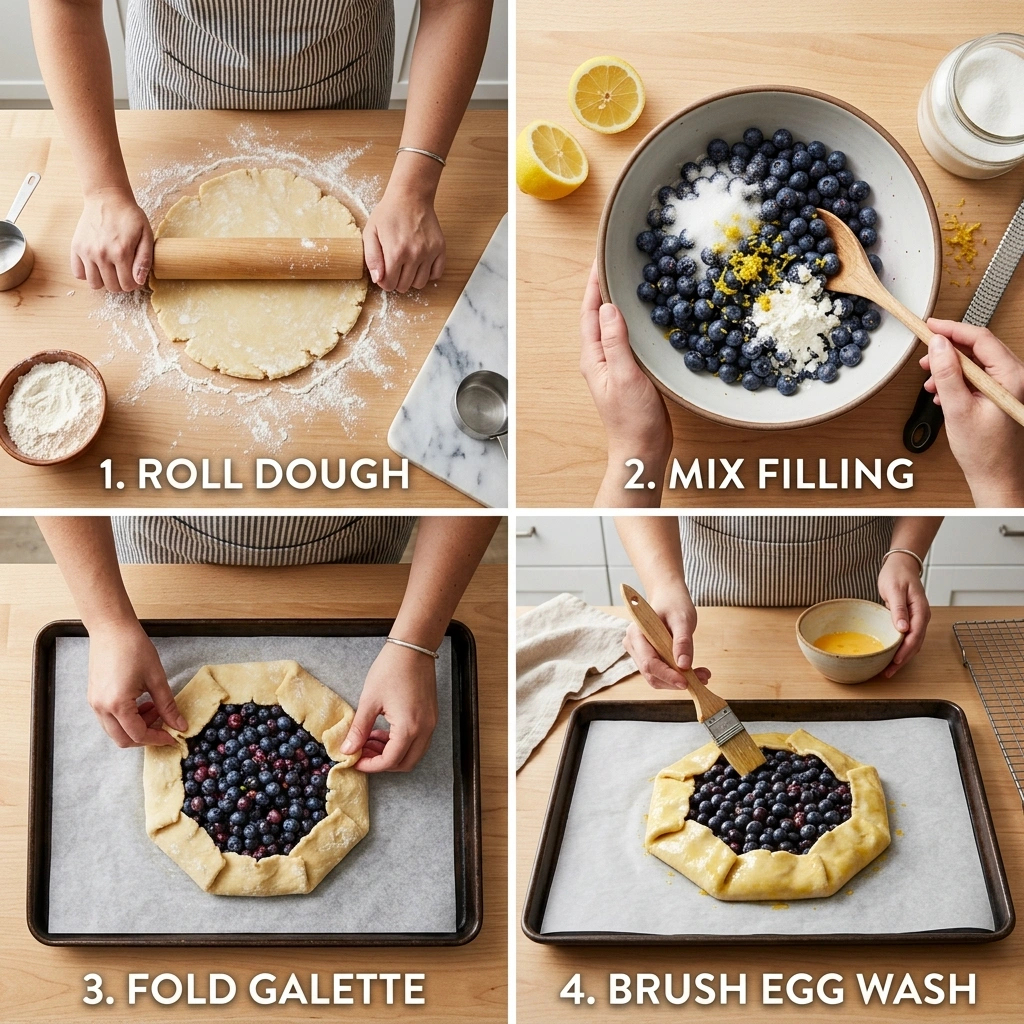 Blueberry Lemon Galette: Easy Rustic Dessert 8 Blueberry Lemon Galette