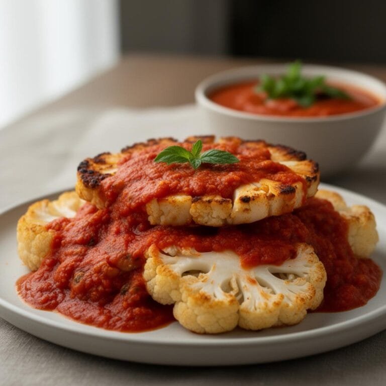 Easy Marinara with Cauliflower Steaks recipe