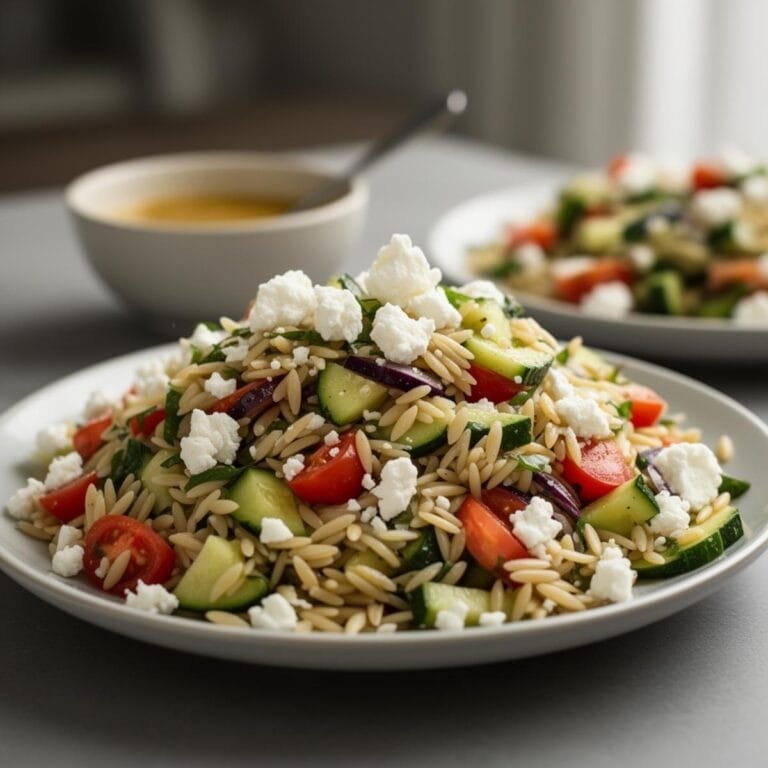 Easy Mediterranean Orzo Salad recipe