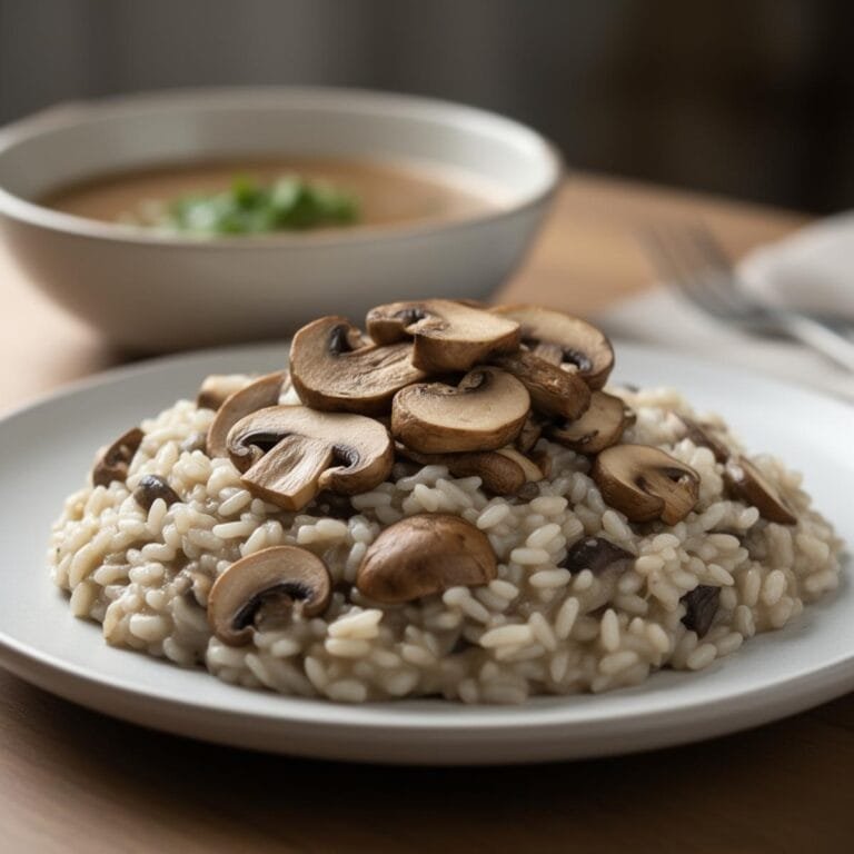 Easy Mushroom Risotto with Risotto Tutorial recipe