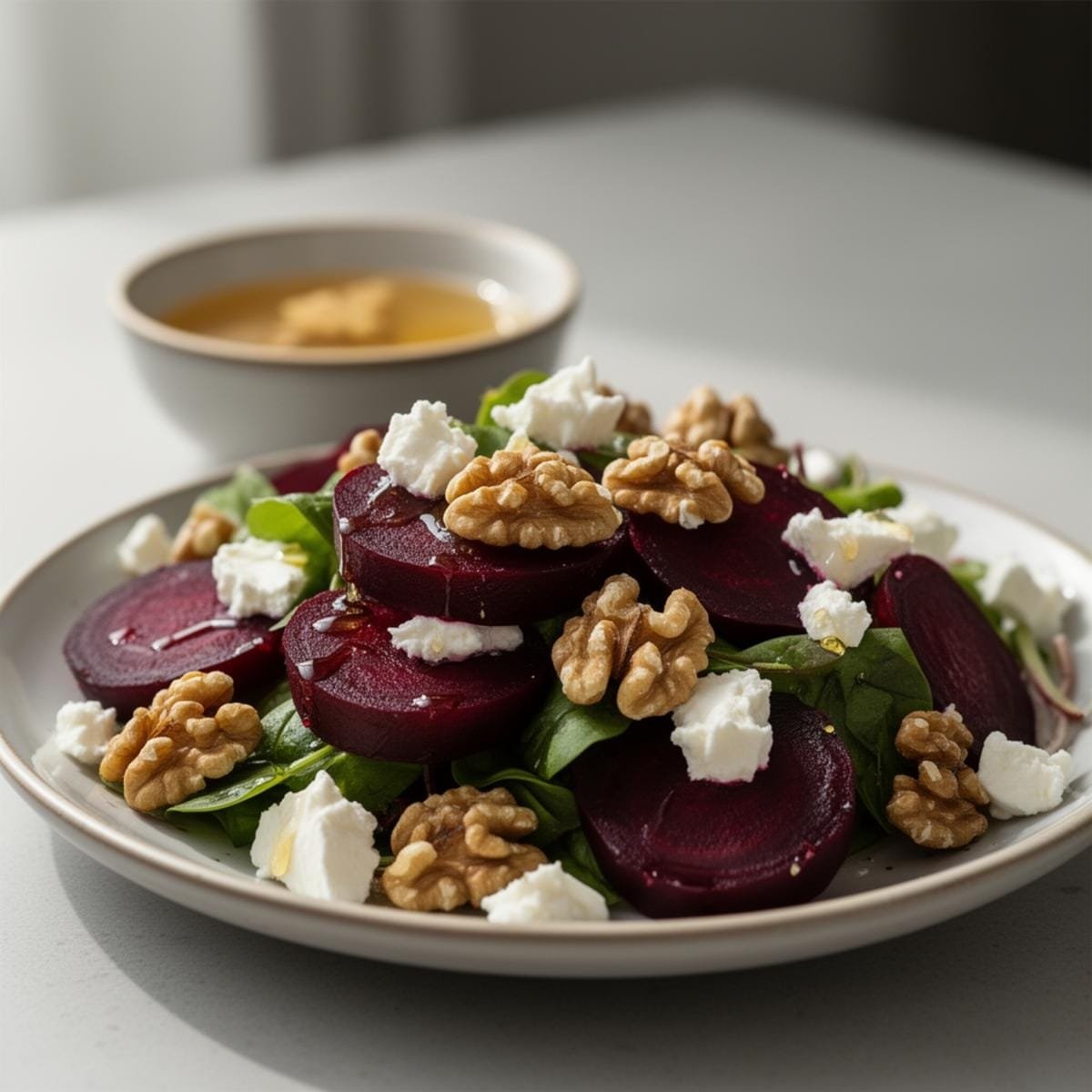 Roasted Beet Salad with Walnuts, Goat Cheese and Honey Dressing: Healthy Recipe 7 Tools