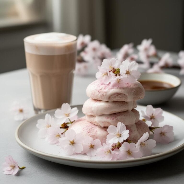 Easy Sakura Latte, cherry blossom recipe