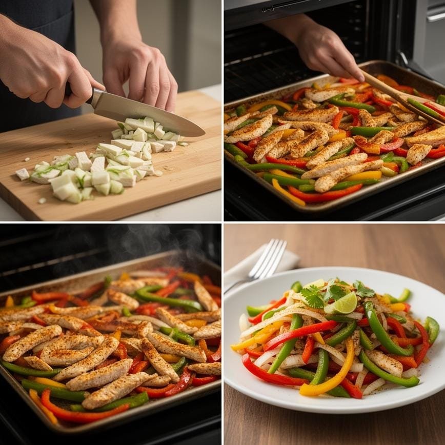 Sheet Pan Chicken Fajitas: Best Favorite Weeknight Dinner 8 Steps