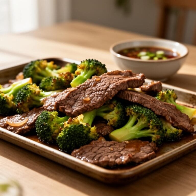 Easy Sheet Pan Chinese Beef and Broccoli recipe