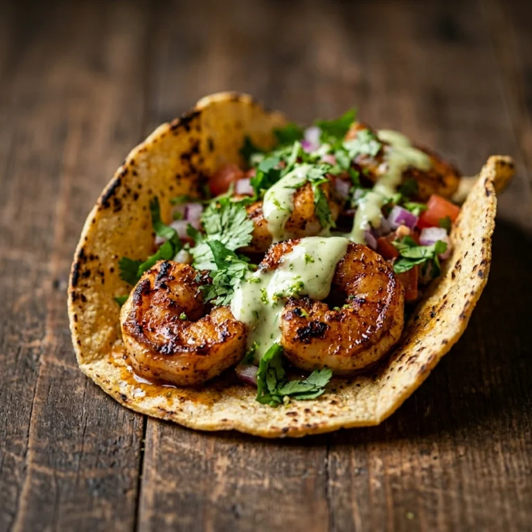 Shrimp Tacos with Lime Sauce