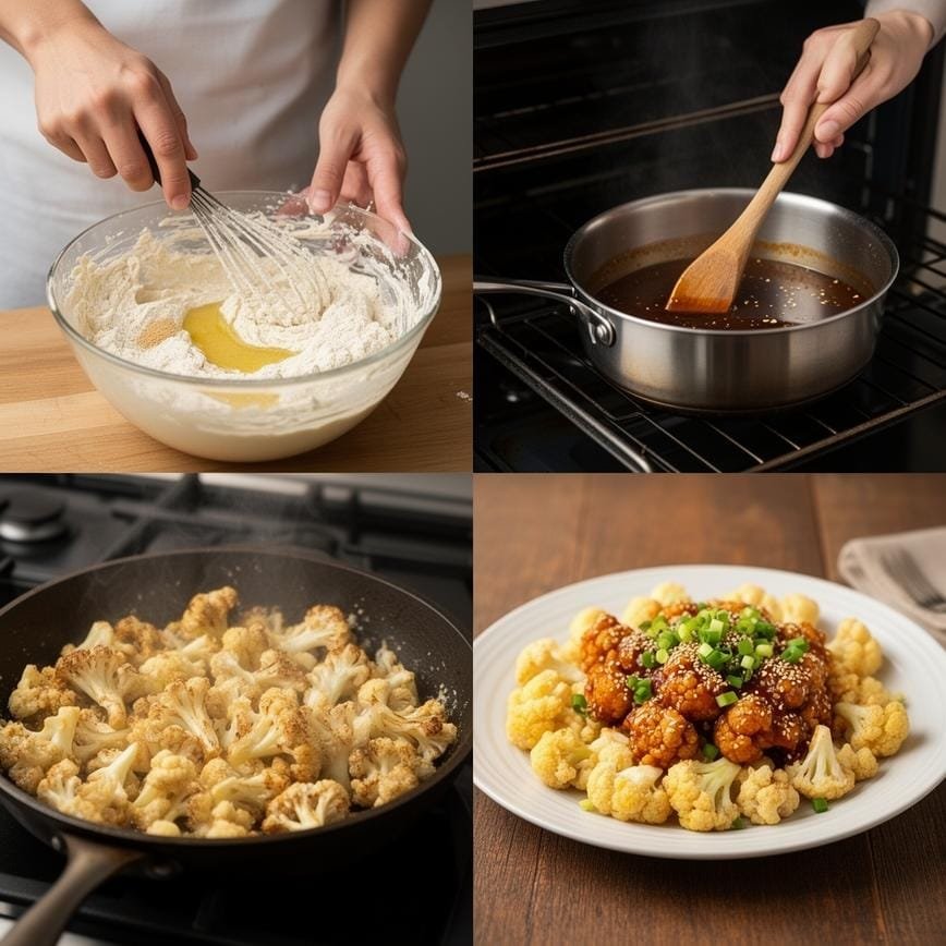 Sticky Sesame Cauliflower: Vegan Recipe Delight 8 Steps