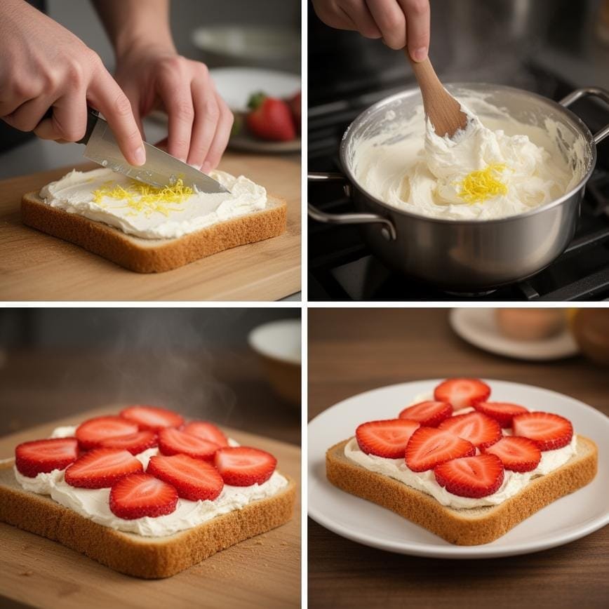Strawberry Cream Sandwiches: A Delightful No-Bake Treat 8 Steps