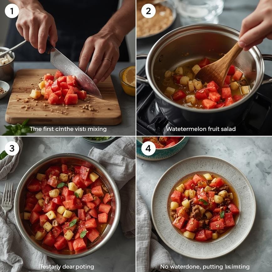 Sweet Watermelon Fruit Salad: Best Summer Treat 8 Steps