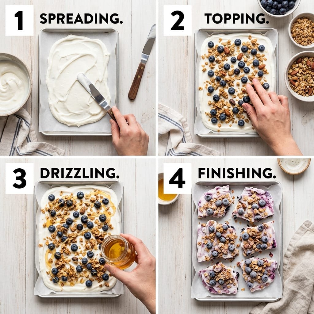 Frozen Blueberry Yogurt Bark