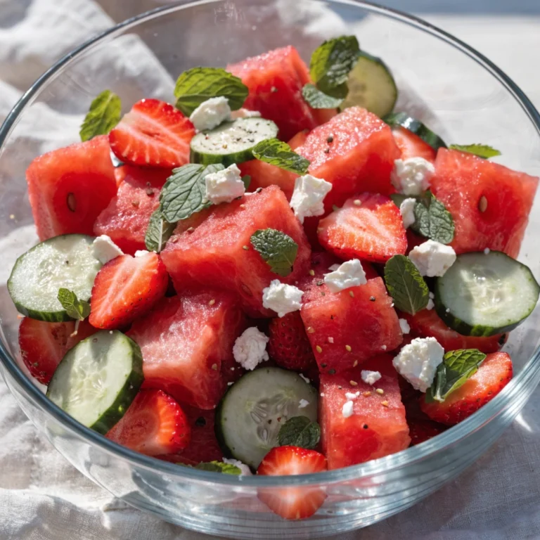 Watermelon Strawberry Feta