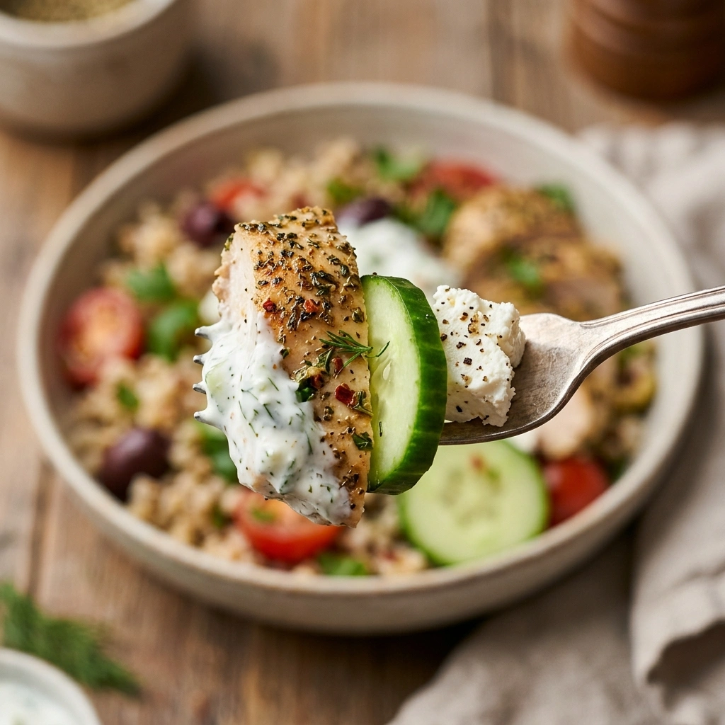 Greek Chicken Bowl with Tzatziki
