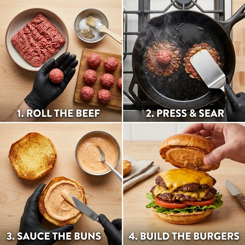 Crispy Smash Burgers with Special Sauce: Best Homemade Burgers 11 Crispy Smash Burgers with Special Sauce