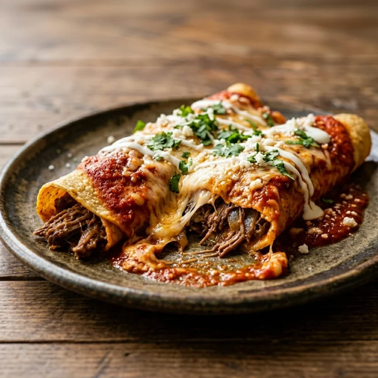 Beef Enchiladas with Red Sauce