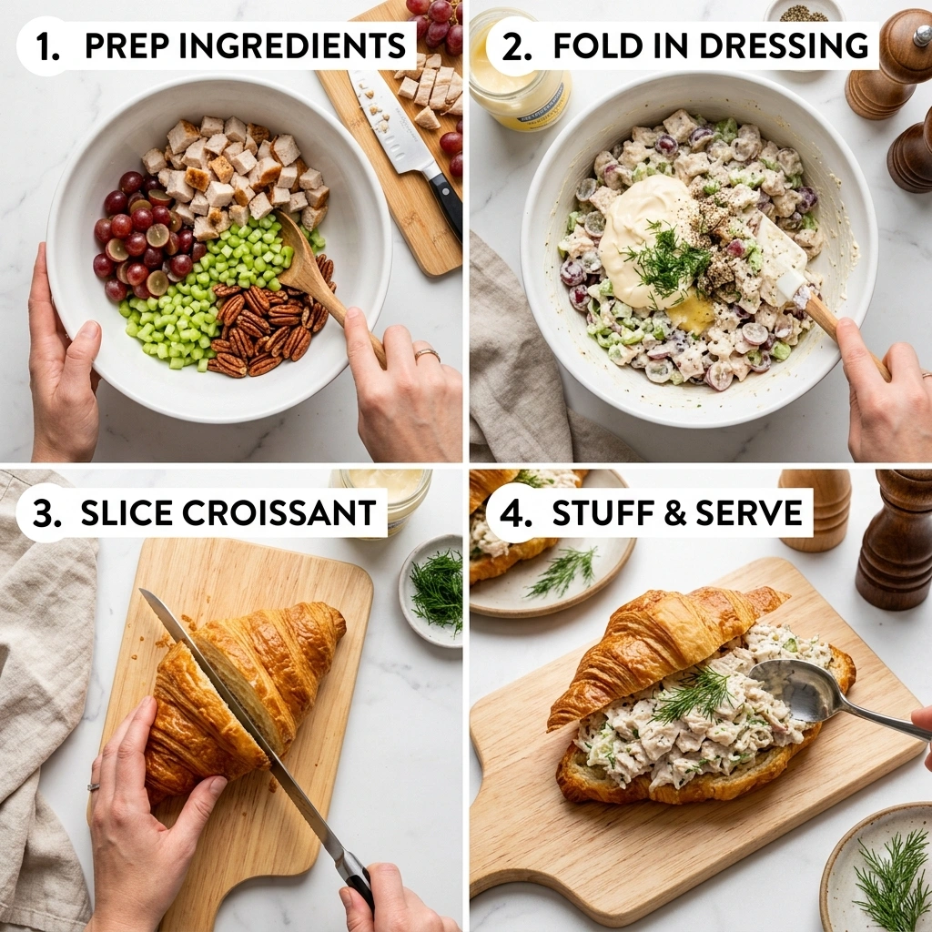 Chicken Salad Croissants with Grapes and Pecans: Best Recipe 11 Chicken salad stuffed 202604031254