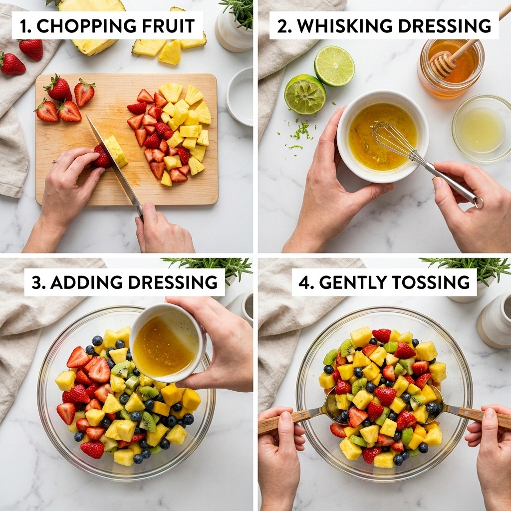Fruit Salad with Honey Lime Dressing: Easy & Refreshing Recipe 11 Fruit salad preparation 202604111504