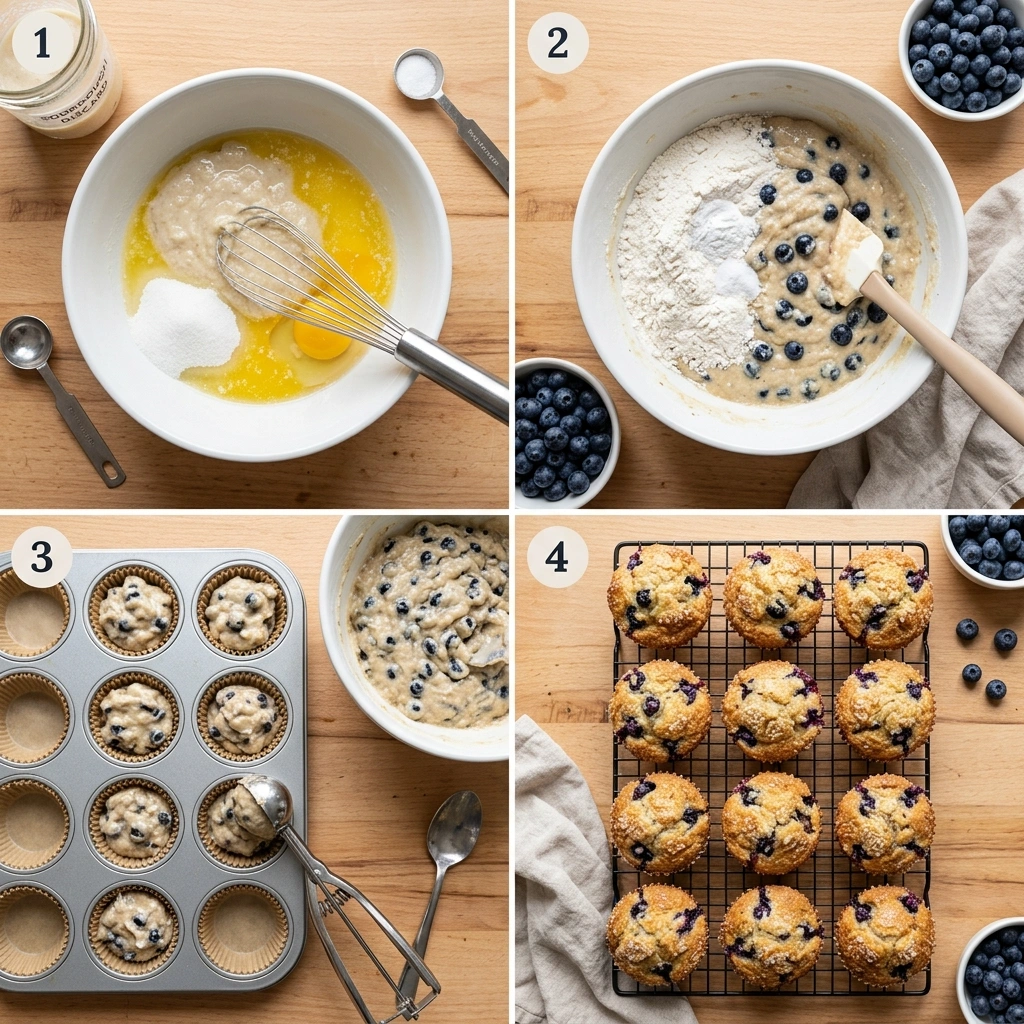 Sourdough Discard Blueberry Muffins